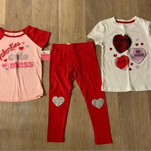 Celebrate! Girl's Size 4-5 Valentine's Day Small Of Mix And Match
